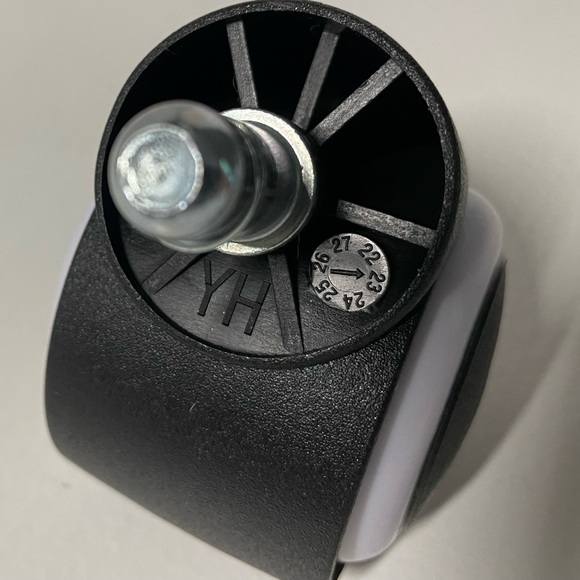 2" Inch Smooth Roll Office Chair Twin Casters 7/16" Metal Stem, White- Set of 5 - Picture 5 of 5